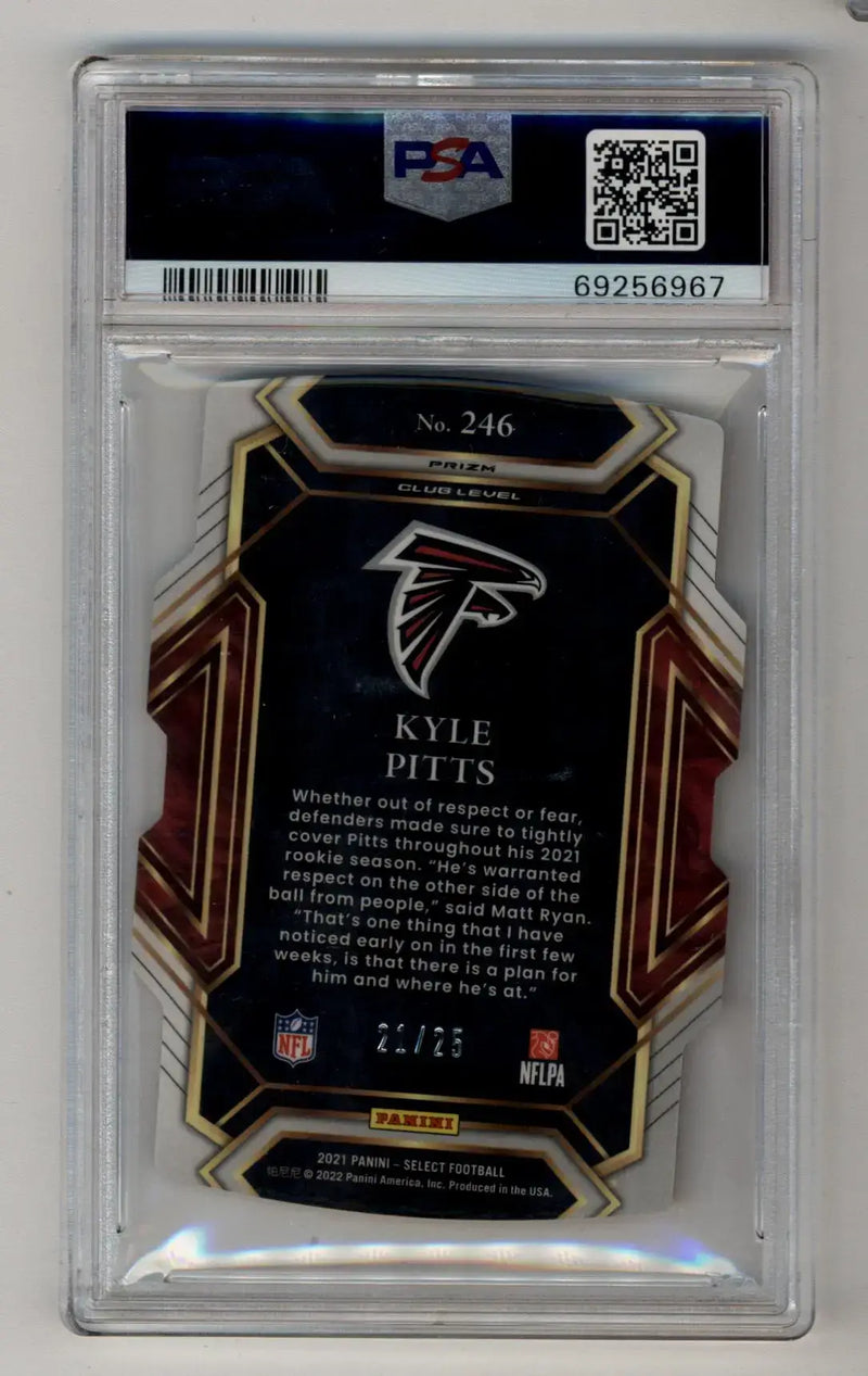 Kyle Pitts 2021 Select Prizm Tie Dye Die Cut #246 21/25 PSA 10 Gem Mint - Football Card Single