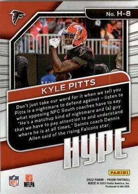 Kyle Pitts - 2022 Panini Prizm - #H-8 - Hype Prizm Silver Football - Football Card Single
