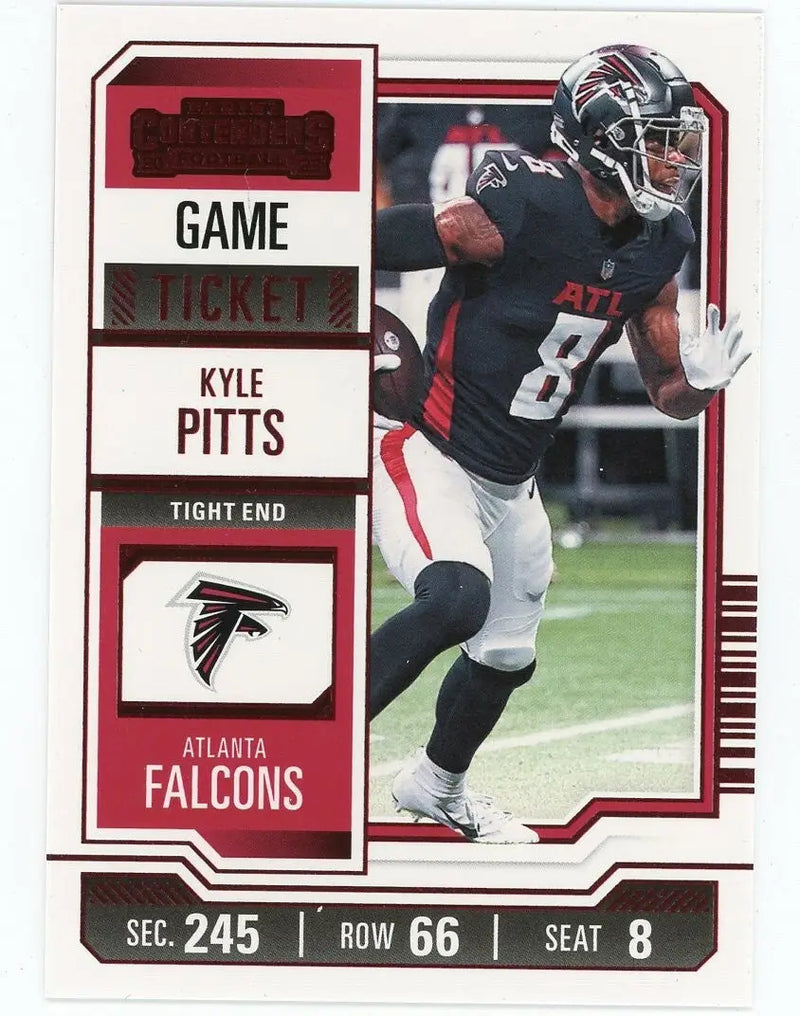 Kyle Pitts 2023 Panini Contenders Game Ticket Red #6 Atlanta Falcons Football - Football Card Single