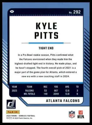 Kyle Pitts 2024 Donruss #292 Atlanta Falcons - Football Card Single