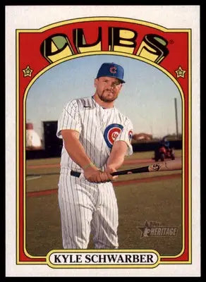 Kyle Schwarber 2021 Topps Heritage #139 Chicago Cubs - Baseball Card Single
