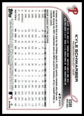 Kyle Schwarber 2022 Topps Update #US88 Philadelphia Phillies - Baseball Card Single