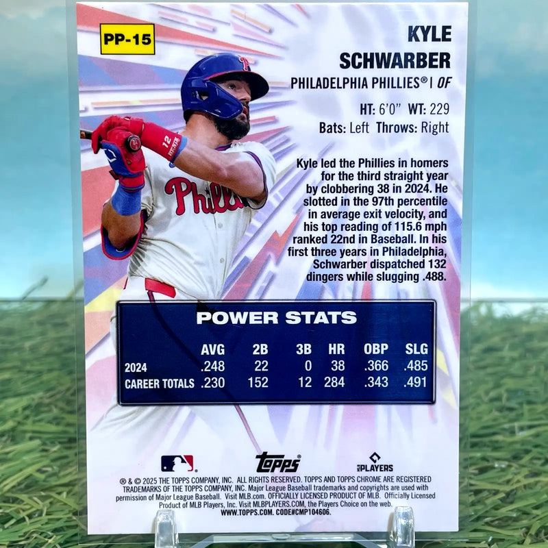 KYLE SCHWARBER 2025 Topps Chrome #PP-15 Power Players Philadelphia Phillies - Baseball Card Single