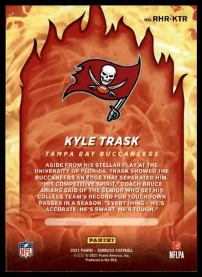 Kyle Trask 2021 Donruss Red Hot Rookies #RHR-KTR Tampa Bay Buccaneers - Football Card Single