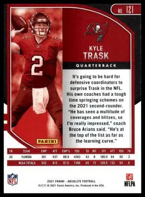Kyle Trask 2021 Panini Absolute Green #121 Tampa Bay Buccaneers - Football Card Single