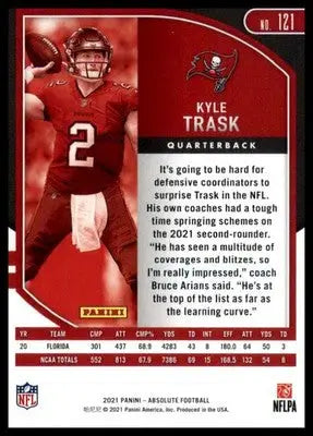 Kyle Trask Rookie 2021 Panini Absolute Retail #121 Tampa Bay Buccaneers - Football Card Single