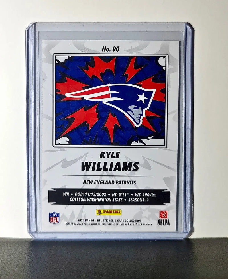 Kyle Williams Rookie 2025 Panini NFL #90 Sticker Card New England Patriots
