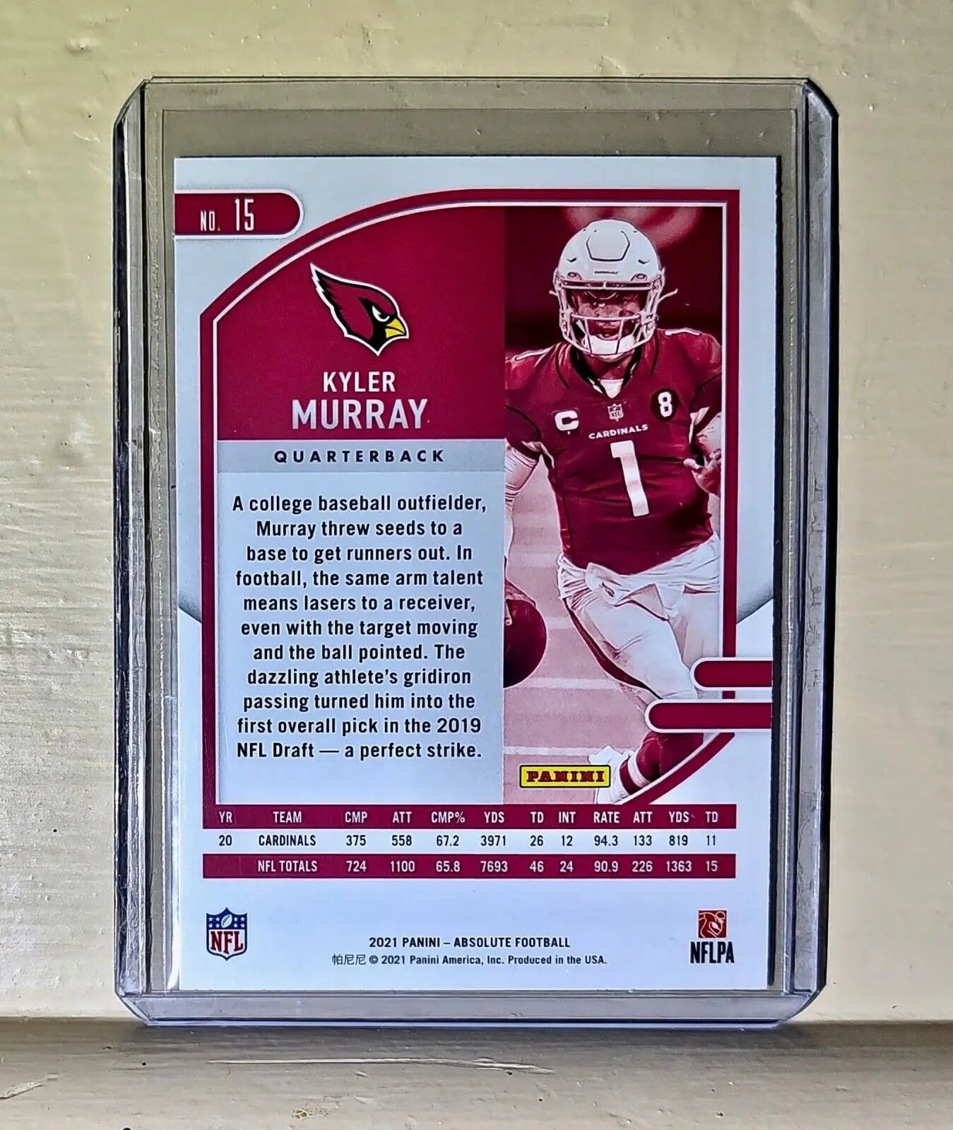 Kyler Murray 2021 Panini NFL Absolute Football #15 Green Parallel Card Cardinals - Football Card Single