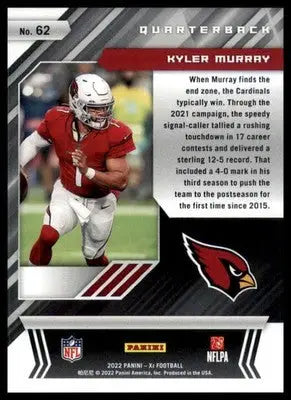 Kyler Murray 2022 Panini XR Orange #/99 #62 Arizona Cardinals - Football Card Single