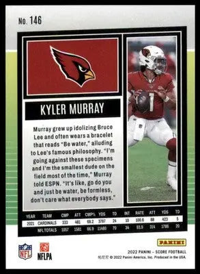 Kyler Murray 2022 Score #146 Arizona Cardinals - Football Card Single