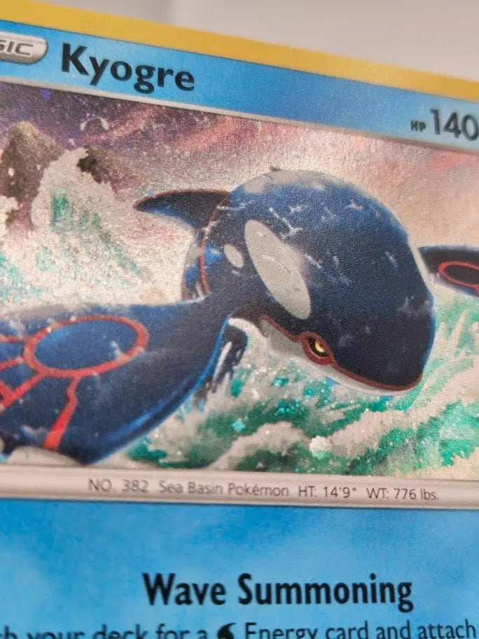 Kyogre (Cosmos Holo) 036/159 with Mouth Swirl 🌀 Holo Rare Pokemon NM - Pokémon Card Single