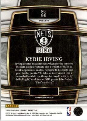 Kyrie Irving - 2021-22 Panini Select - #80 - Green White Purple Prizm - Basketball Card Single