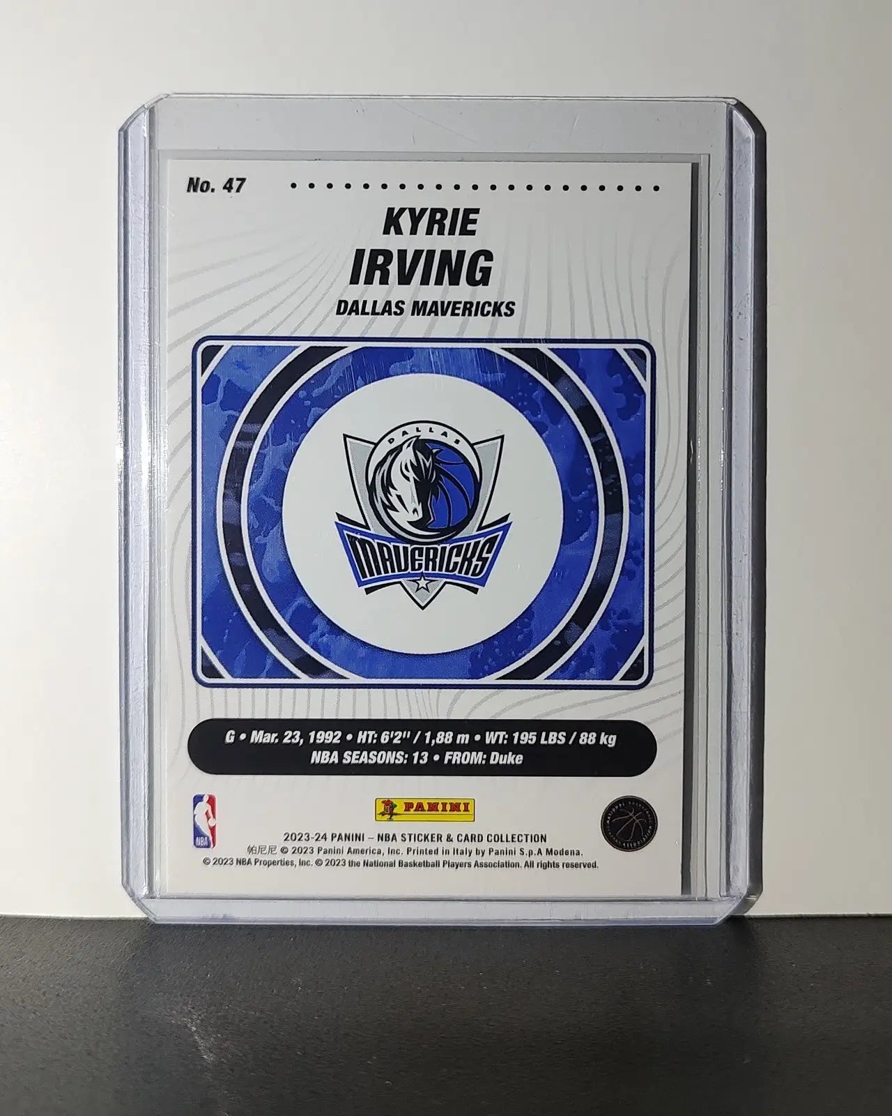 Kyrie Irving 2023-24 Panini NBA Sticker Card #47 Dallas Mavericks - Basketball Card Single