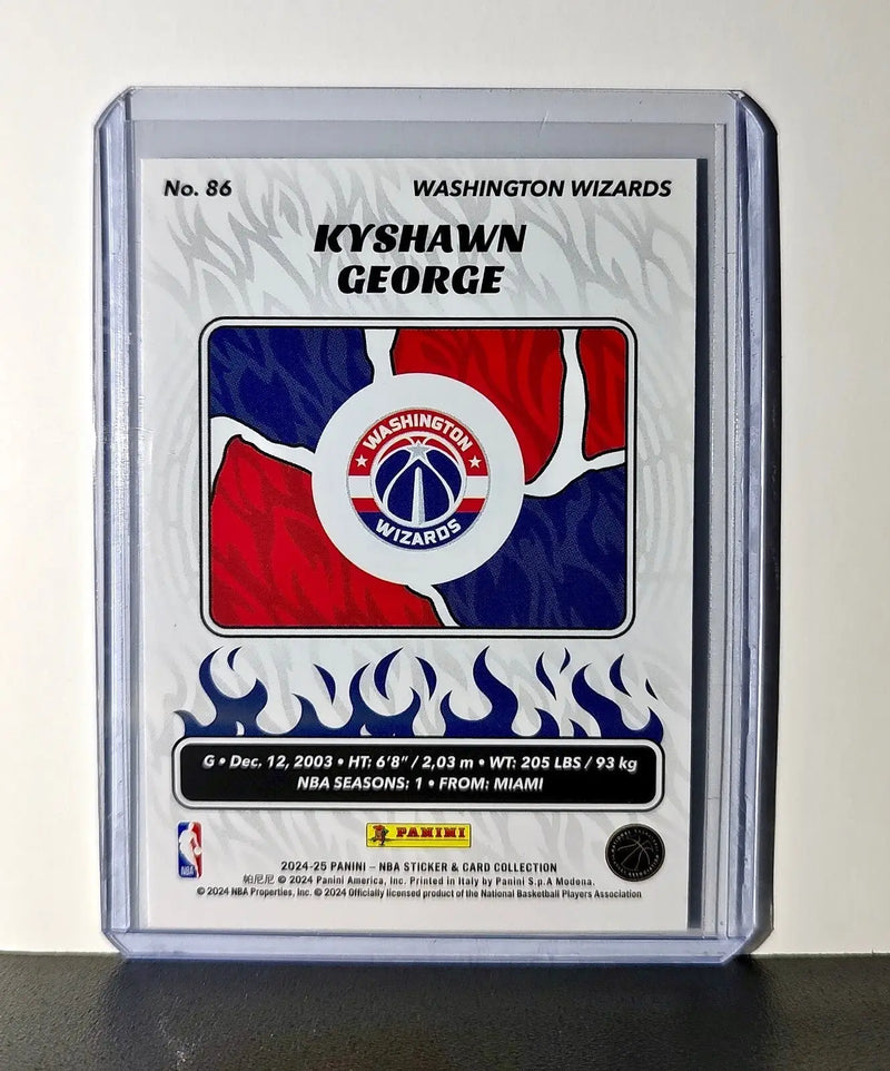 Kyshawn George Rookie 2024-25 Panini NBA #86 Sticker Card Washington Wizards