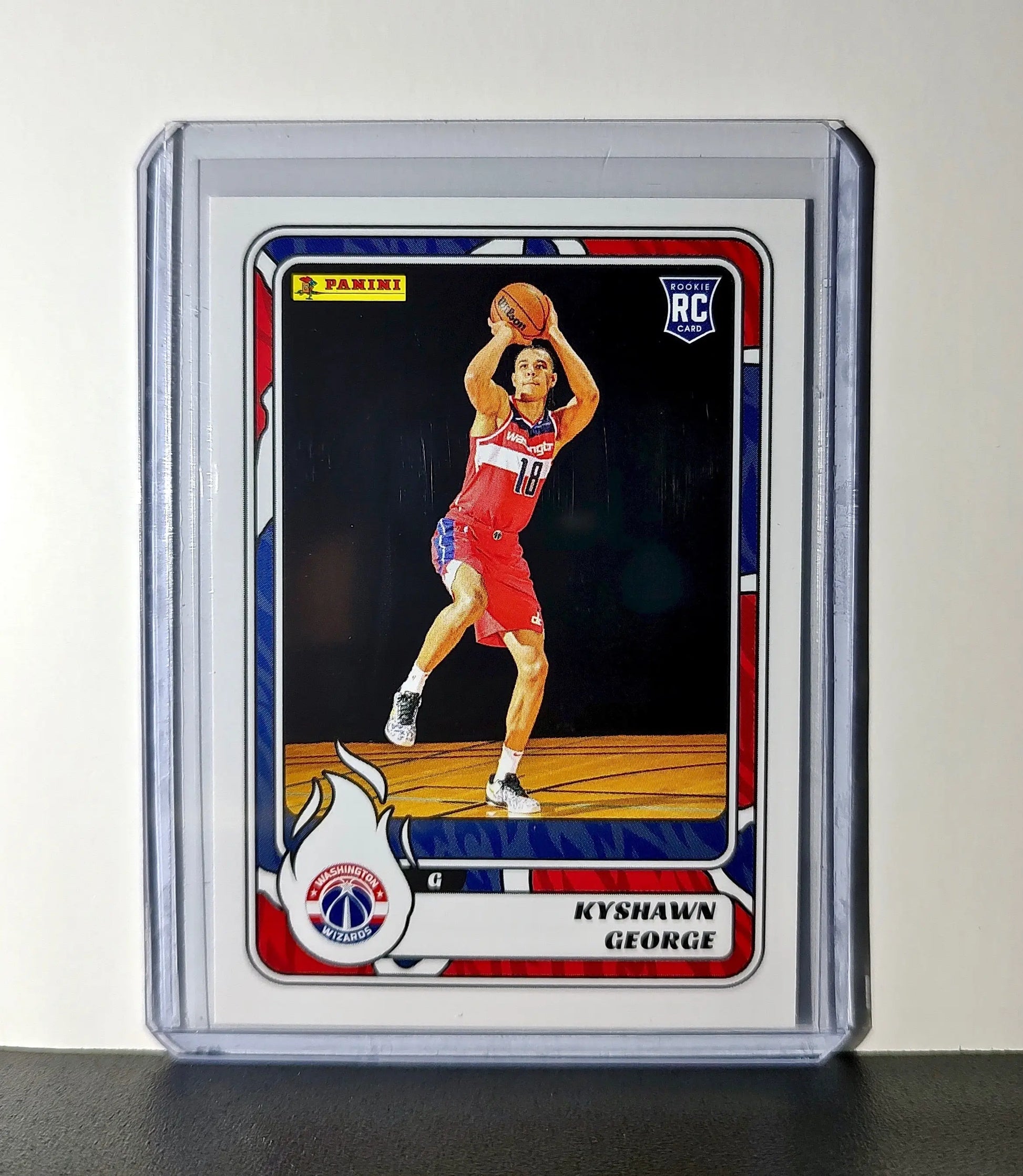 Kyshawn George Rookie 2024-25 Panini NBA #86 Sticker Card Washington Wizards