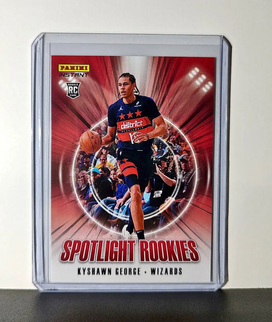 Kyshawn George Rookie 2024-25 Panini Spotlight Rookies NBA #23 Wizards 1 of 170 - Basketball Card Single