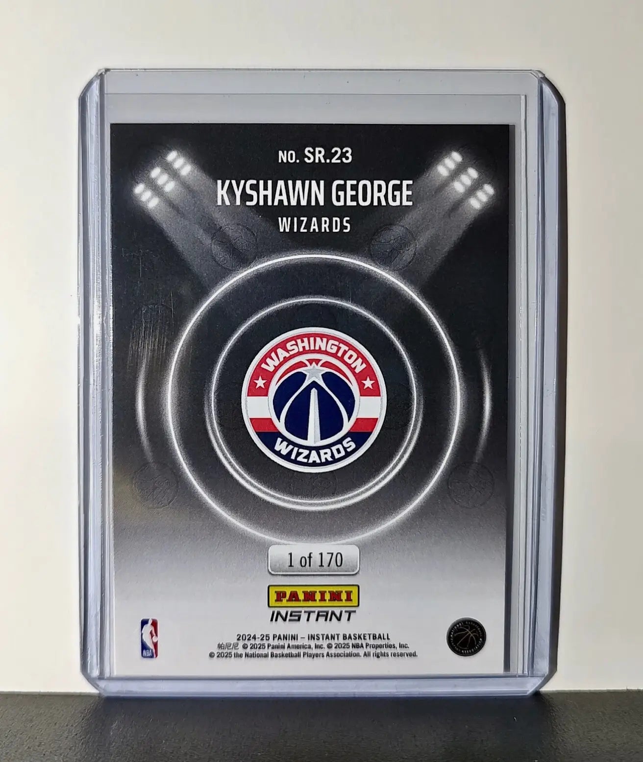 Kyshawn George Rookie 2024-25 Panini Spotlight Rookies NBA #23 Wizards 1 of 170