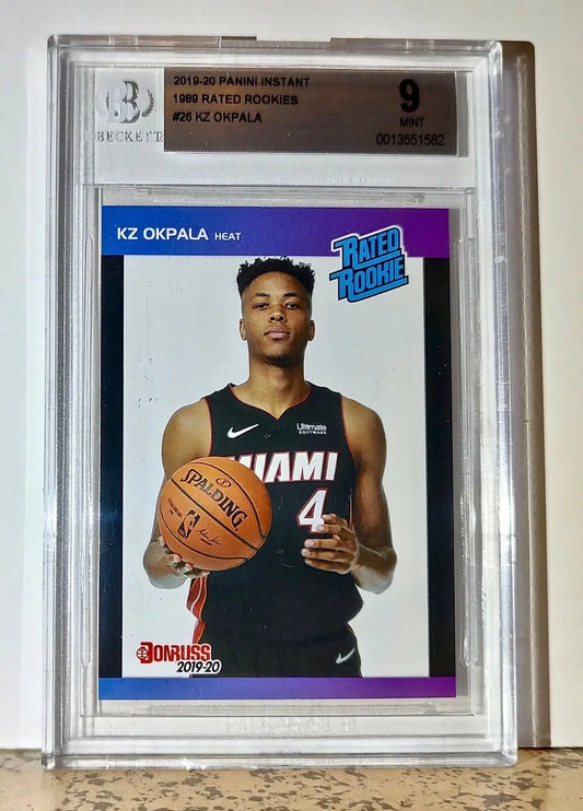 KZ Okpala 2019-20 Panini NBA #26 1989 Rated Rookies Card 1/3431 BGS 9 Mint Heat - Basketball Card Single