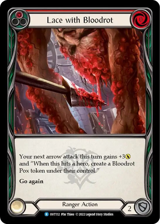 Lace with Bloodrot (Red) - Outsiders - OUT112 - NM Flesh and Blood - TCG Card Single