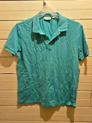 Lacoste Polo Shirt Mens XL Slim Fit Short Sleeve Turquoise Classic Crocodile - Apparel