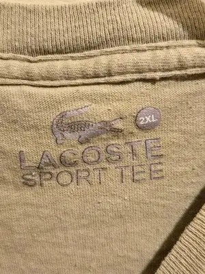 Lacoste Sport Tee Mens 2XL Crocodile Logo Short Sleeve Casual Gray Shirt - Apparel