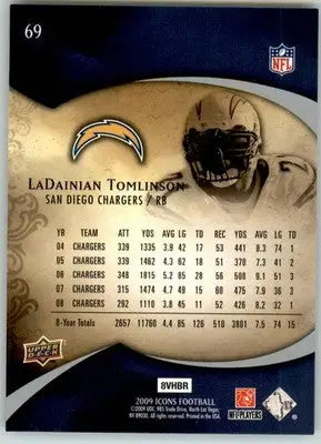 LaDainian Tomlinson - 2009 Upper Deck Icons - #69 - Football - Football Card Single