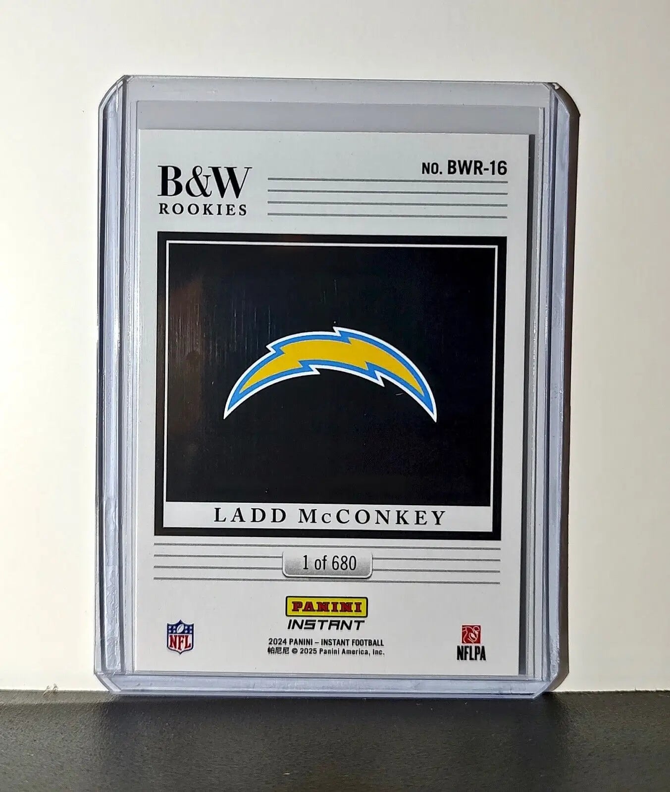 Ladd McConkey Rookie 2024 Panini NFL #16 Black & White Rookies Chargers 1 of 680