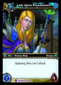 Lady Jaina Proudmoore - Heroes of Azeroth - 195 - NM World of Warcraft - Non-Sports Card Single