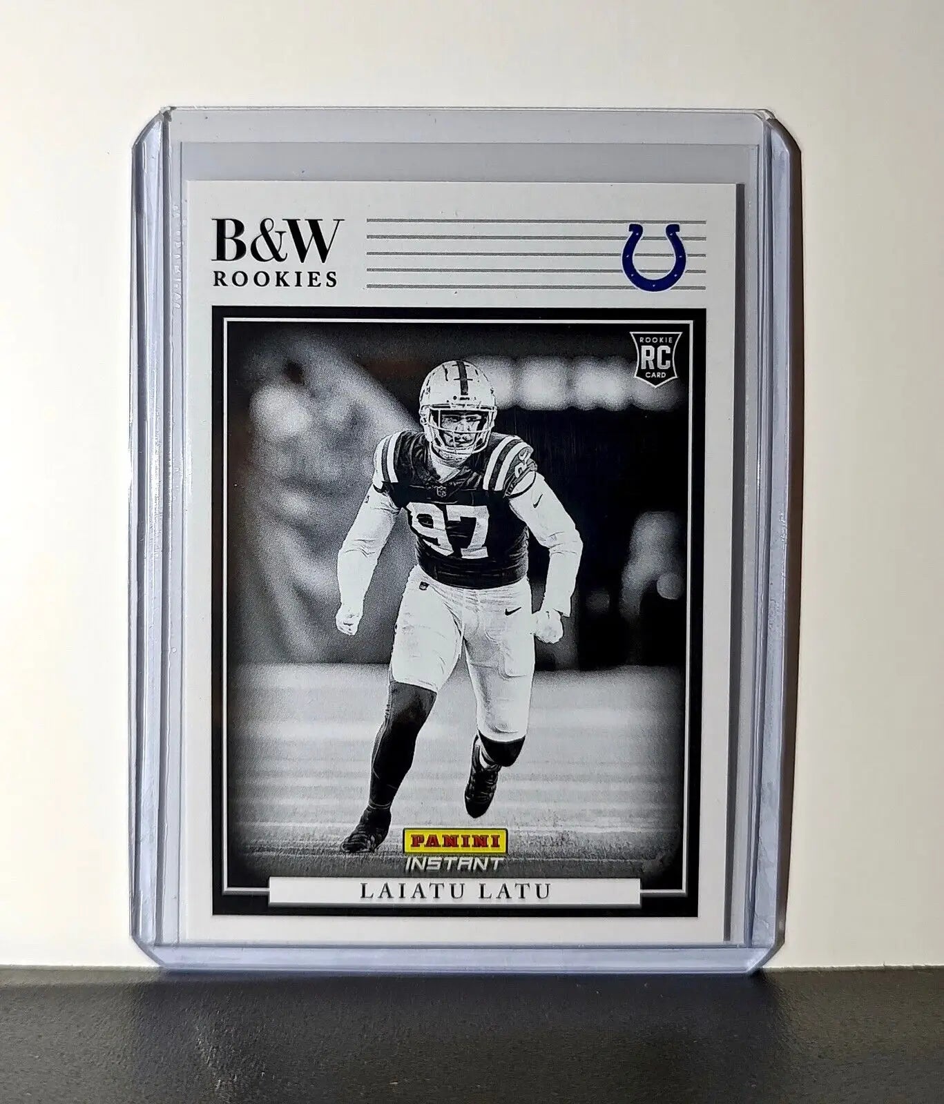 Laiatu Latu 2024 Panini NFL #35 Black & White Rookies Card Colts 1 of 680 - Football Card Single
