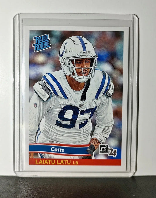 Laiatu Latu Rookie 2024 Panini Rated Rookie Retro NFL #35 Card Colts 1 of 890 - Football Card Single
