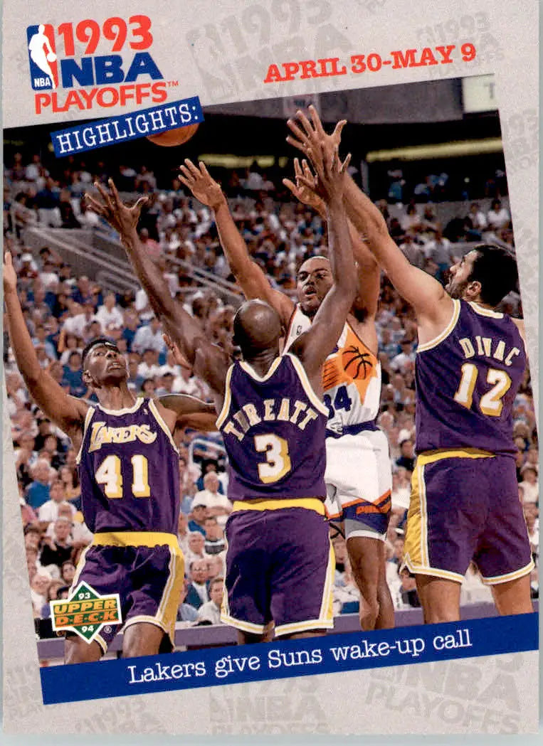 Lakers Give Suns Wake-Up Call - 1993-94 Upper Deck - #197 - Basketball - Basketball Card Single