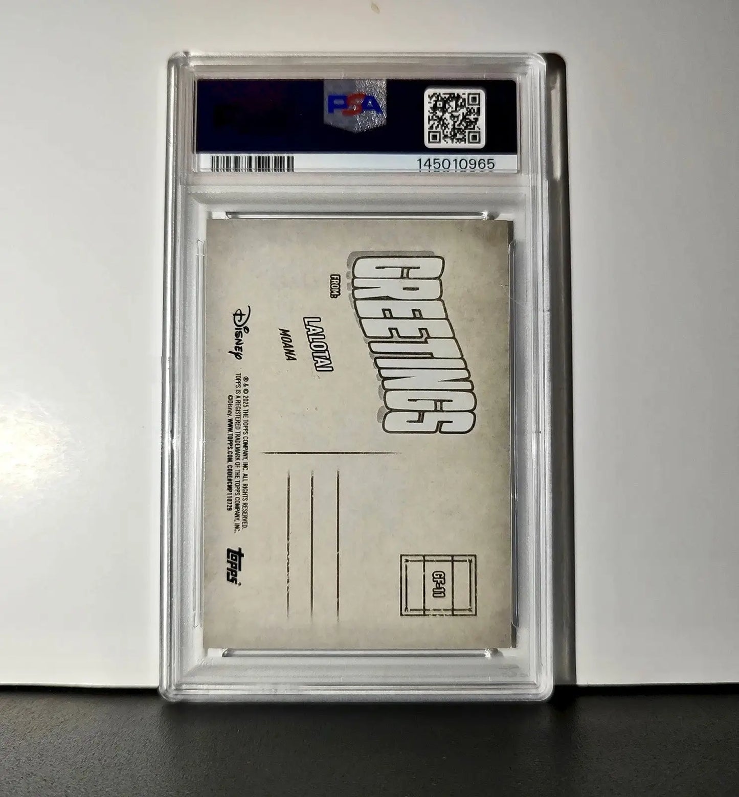 Lalotai 2025 Topps Disney Wonder #GF-11 Greetings From Card Moana PSA 8 - Non-Sports Card Single