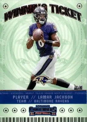 Lamar Jackson - 2020 Panini Contenders - #WT4 - Winning Ticket Football - Football Card Single