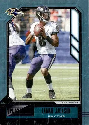 Lamar Jackson - 2020 Panini Playbook - #35 - Purple Football - Football Card Single