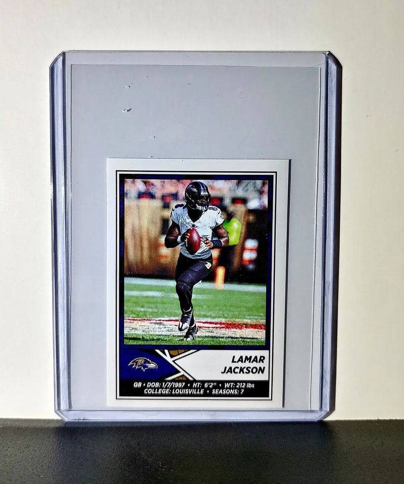 Lamar Jackson 2024 Panini NFL Sticker #107 Baltimore Ravens