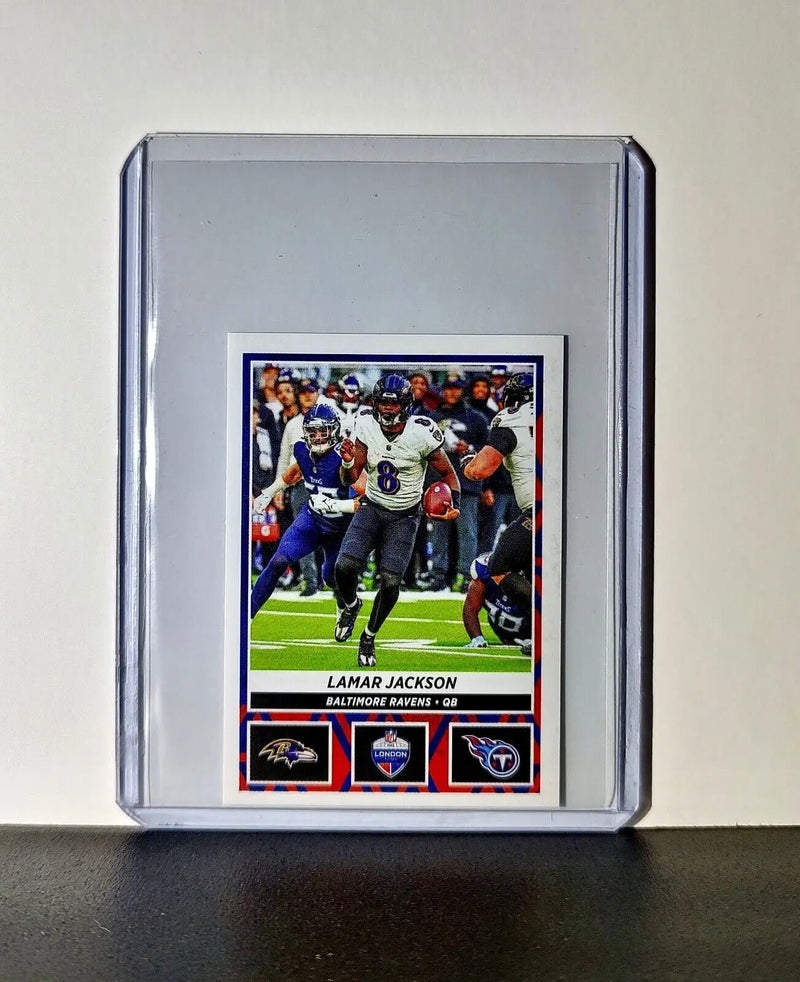 Lamar Jackson 2024 Panini NFL Sticker #8 London Games Baltimore Ravens - Football Card Single