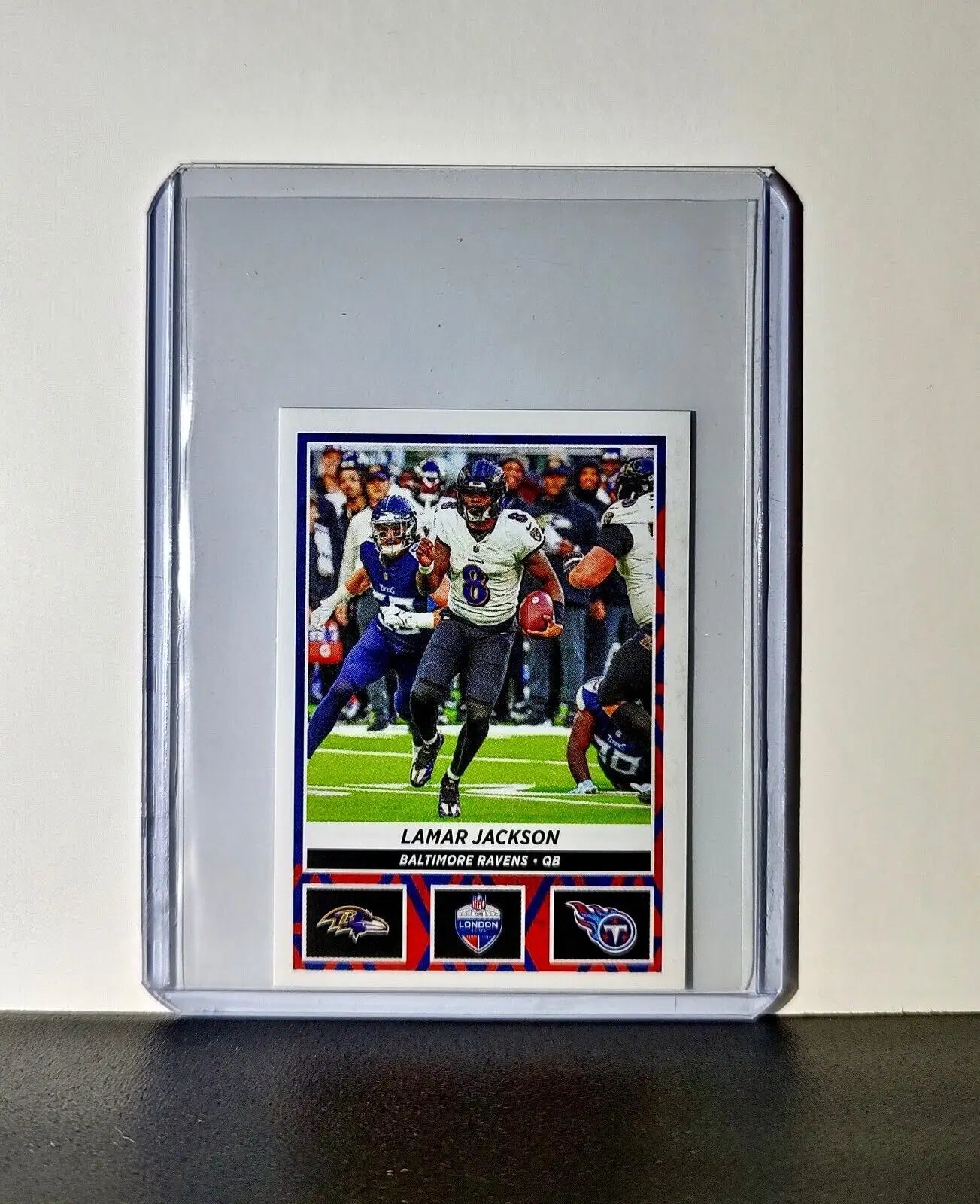 Lamar Jackson 2024 Panini NFL Sticker #8 London Games Baltimore Ravens - Football Card Single