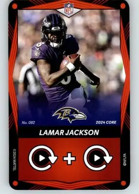 Lamar Jackson - 2024 UNO Elite Core Edition - Red - #082 - Football - Football Card Single