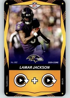 Lamar Jackson - 2024 UNO Elite Core Edition - Yellow - #082 - Football - Football Card Single