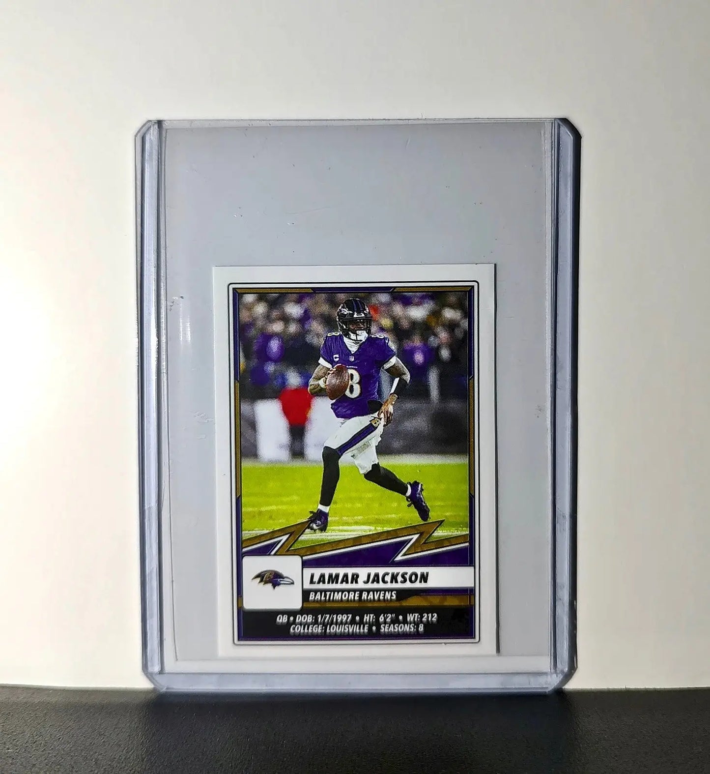 Lamar Jackson 2025 Panini NFL #104 Sticker Baltimore Ravens
