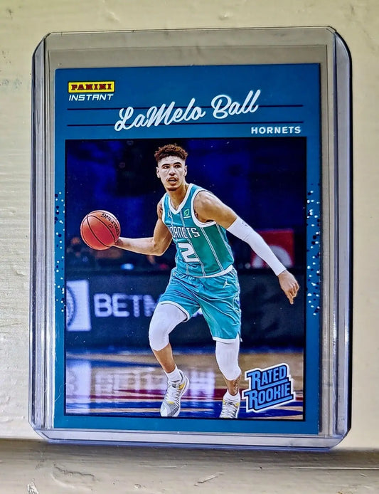 LaMelo Ball 2020-2021 Panini NBA Instant #3 Rated Rookie Retro Card 1/3558 - Basketball Card Single