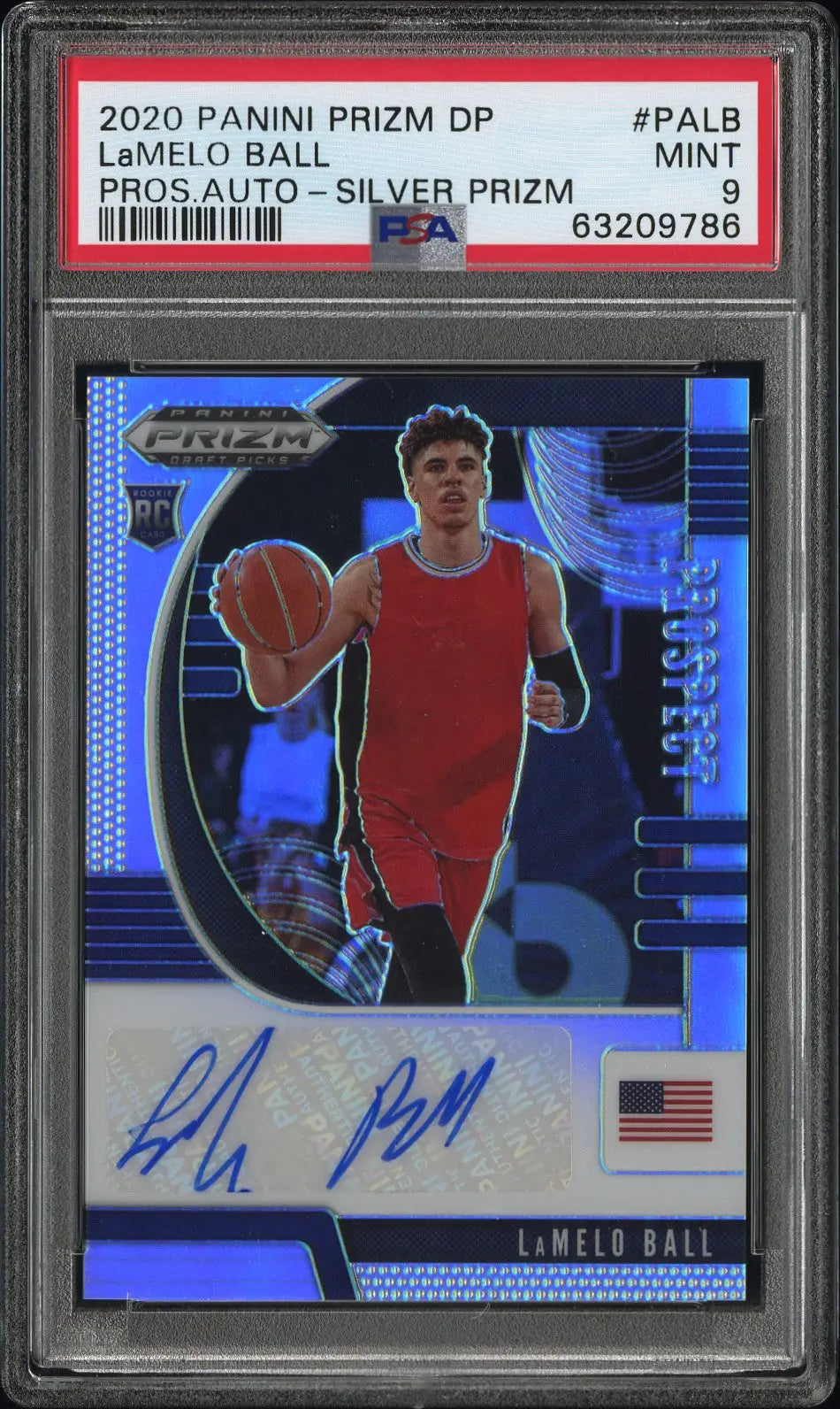 LaMelo Ball 2020 Prizm Draft Autograph Silver Prizm PSA 9 Mint - Basketball Card Single