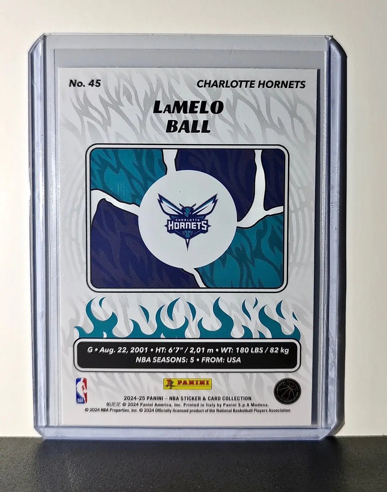 LaMelo Ball 2024-25 Panini NBA #45 Foil Sticker Card Charlotte Hornets - Basketball Card Single