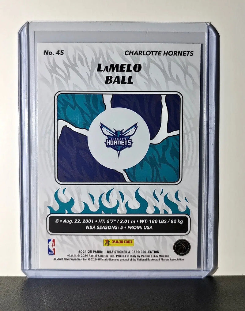 LaMelo Ball 2024-25 Panini NBA #45 Foil Sticker Card Charlotte Hornets - Basketball Card Single