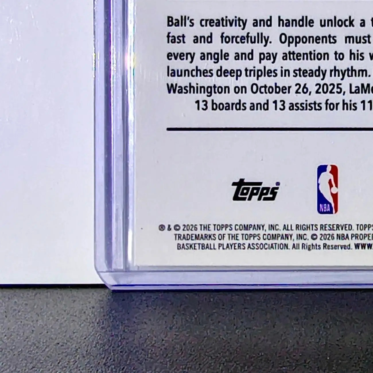 LaMelo Ball 2025-26 NBA Topps Chrome Update Basketball Refractor #50 Hornets - Basketball Card Single