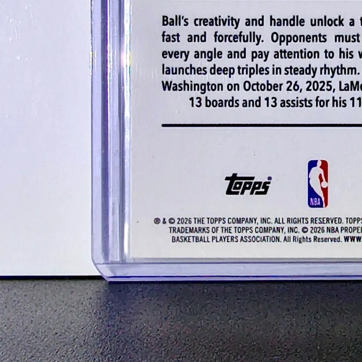 LaMelo Ball 2025-26 NBA Topps Chrome Update Basketball Refractor #50 Hornets - Basketball Card Single
