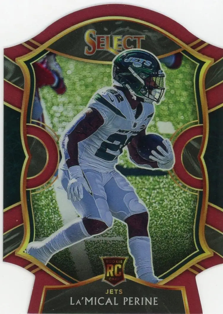 LaMical Perine Rookie 2020 Panini Select Concourse Maroon Die Cut #80 NY Jets
