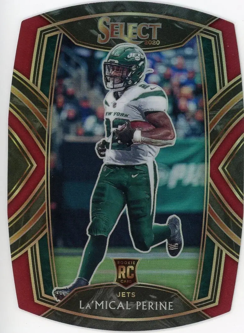 LaMical Perine Rookie 2020 Panini Select Maroon Die Cut Club #280 New York Jets