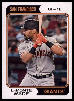 LaMonte Wade 2023 Topps Heritage #222 San Francisco Giants