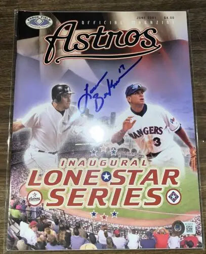 Signed Astros magazine from the 2001 Lone Star Program featuring Lance Berkman